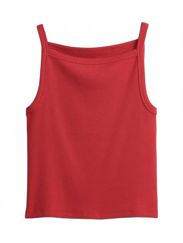 Gap Modern Apron-Neck Crop Tank Top Tomato Sauce Red NWT XL - Image 3