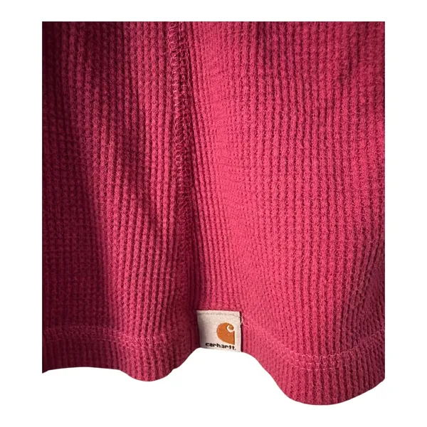 Carhartt Womens Pink Waffle Knit Quarter Zip Pullover, XXL - Image 4