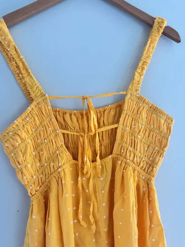 Urban Outfitters yellow polka dot romper S - Image 7
