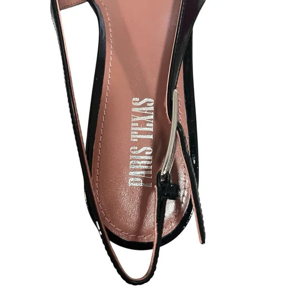 NEW NIB Paris Texas Jessica Western Slingback Flat 10 In Black Patent Leather - Image 7