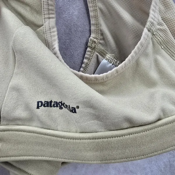 Patagonia Tan‎ Khaki Racerback Sports Bra Medium - Image 3