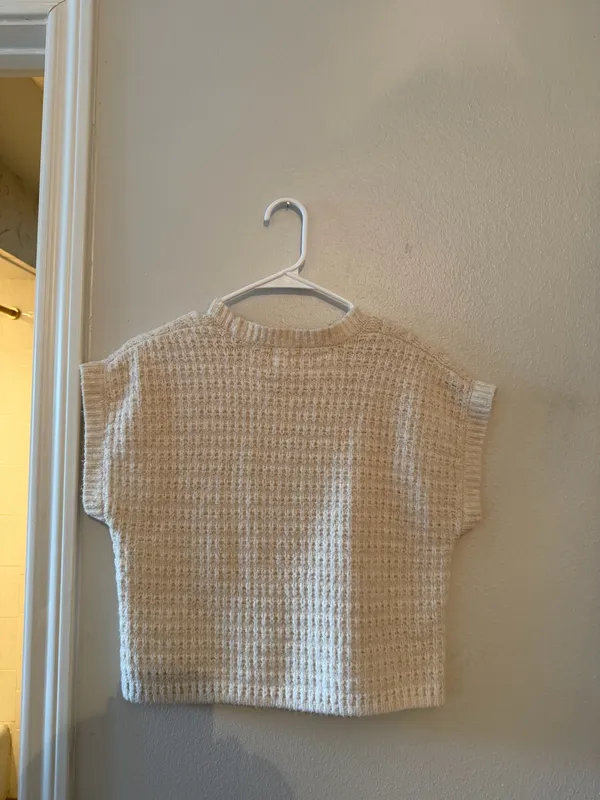 Hippie Rose Cream Sweater Top - Image 3