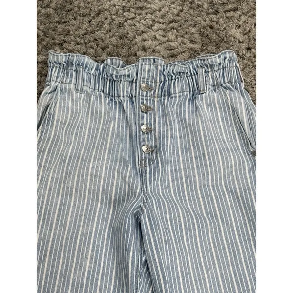 American Eagle Outfitters Women’s Mom Jeans Blue Indigo Stripe Size 10 Long - Image 5