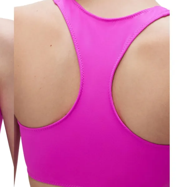 NWT Good American Compression Zip-Up Sports Bra in Fuchsia Pink001 LARGE - Image 4