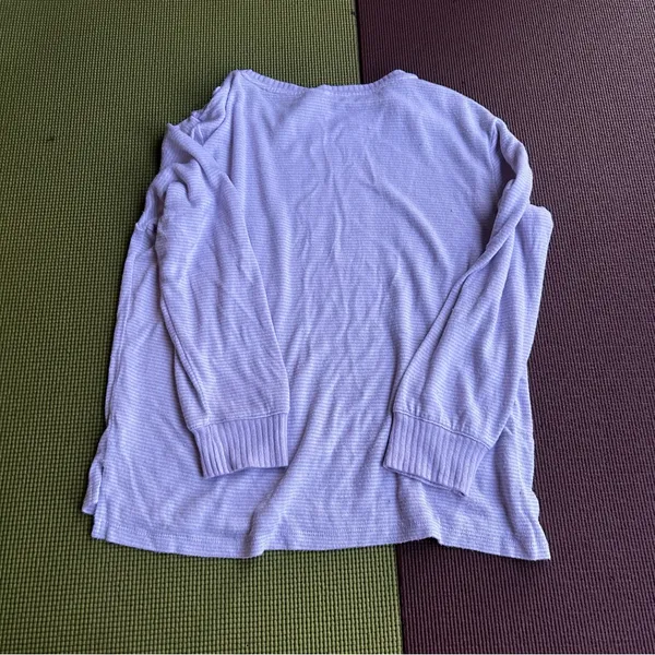 Stars above Women's Soft Lavender and white stripe Pajama Top - Image 11