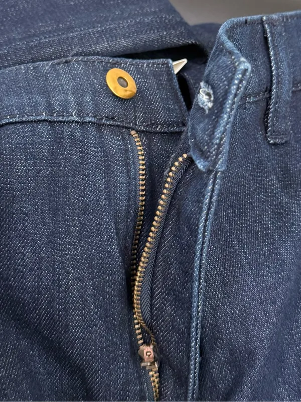 TORY BURCH Tilly Jean Fringe Pocket Dark Indigo High Rise Wide Leg Jeans Size 30 - Image 10