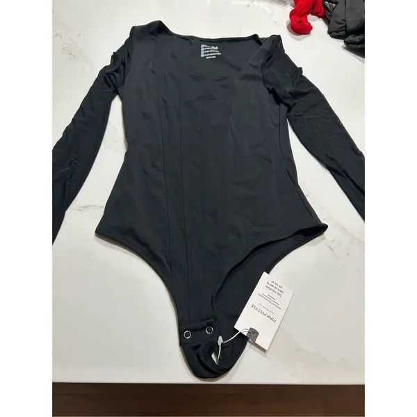 NEW Scoop Neck Long Sleeve Double Lined Stretchy Bodysuits XL - Image 4