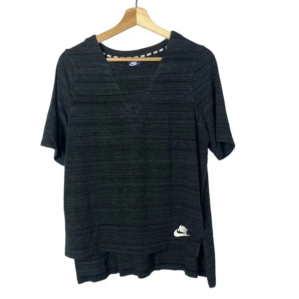 Nike Sportswear Advance 15 Gray Short‎ Sleeve Athletic Top M - Image 2