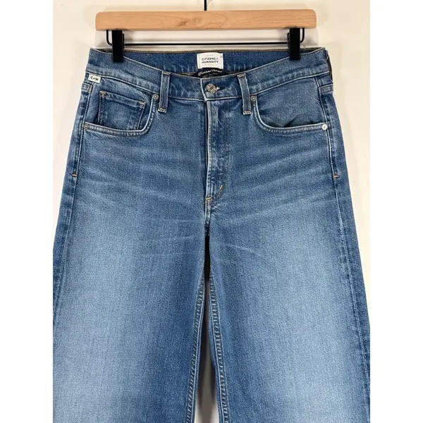 Citizens of Humanity Jeans Blue Premium Vintage Loli Mid Rise Wide Leg Size 27 - Image 8