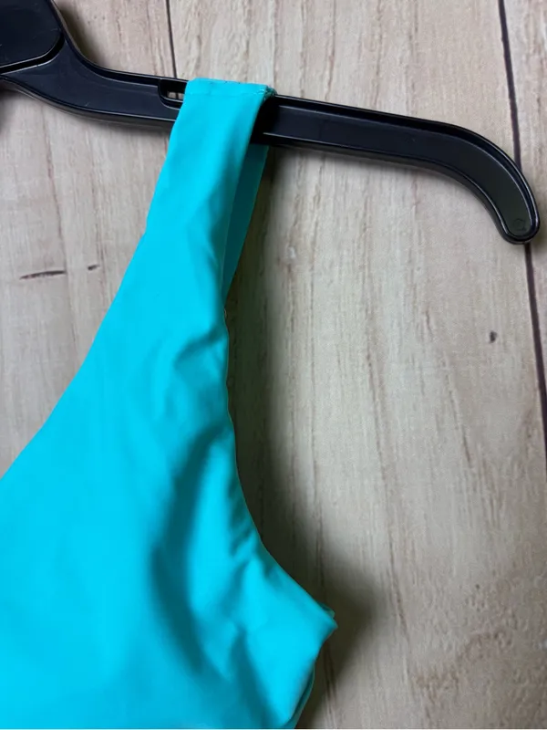 Twist-Front Turquoise Bikini Top - Women - Image 3