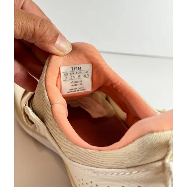 TIEM Latus Studio Fitness Womens Shoes Beige Athletic Training Sneakers Size 8 - Image 2
