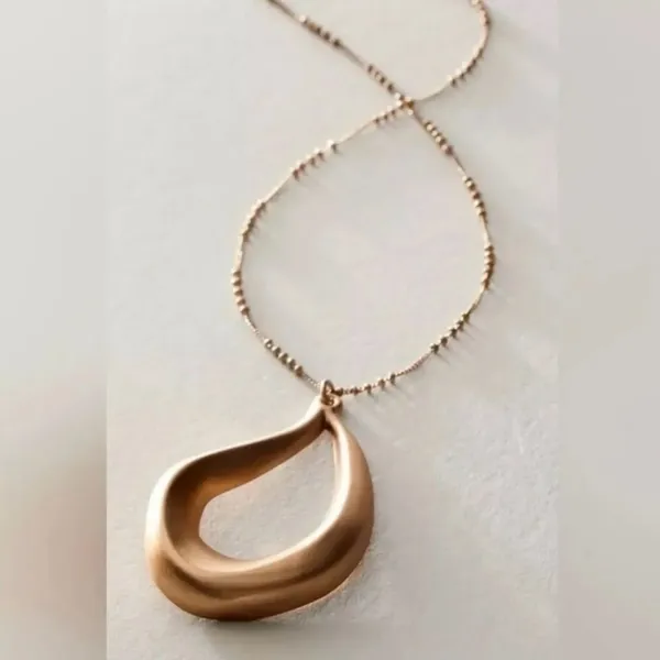 Free People Gold Lala Necklace NWT - Image 2