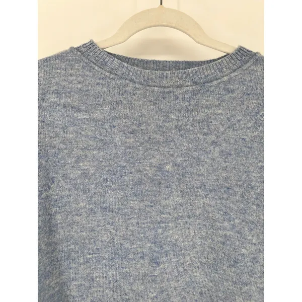 BAY ROAD Sweater Womens L Blue 100% Merino Wool Knit Crew Neck New Zealand Made - Image 3