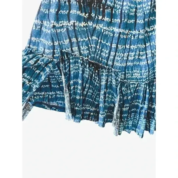 Free People Peplum Crisscross Oversized Abstract Artsy Beach Back Tank Top SZ XS - Image 3