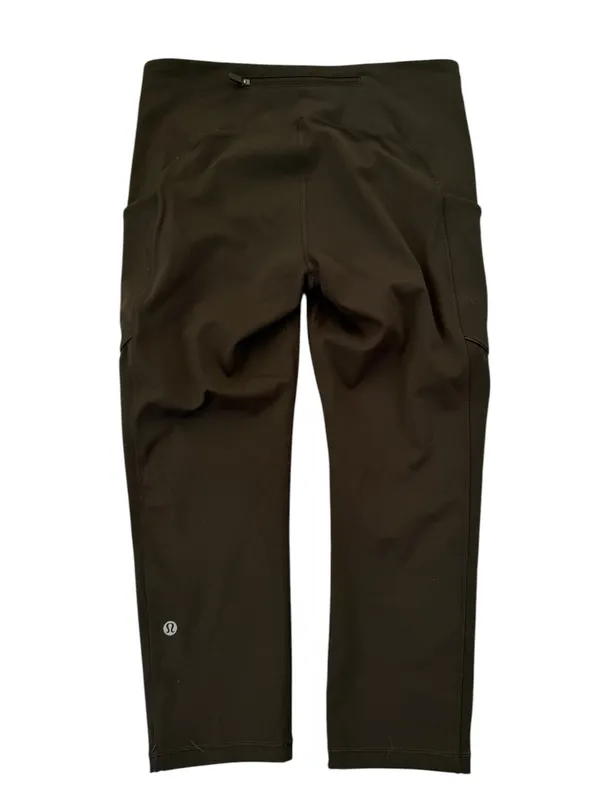 Lululemon Speed Up Crop Atletic Legging 21” Dark Olive Size 8 - Image 5