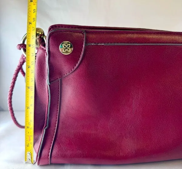 Relic Vintage Faux Leather Shoulder Bag Deep Reddish/Brown - Image 7