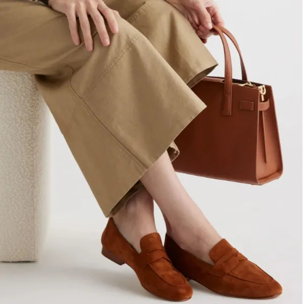 NWOB Italian Suede Penny Loafer Quince Size US 6 - Image 2