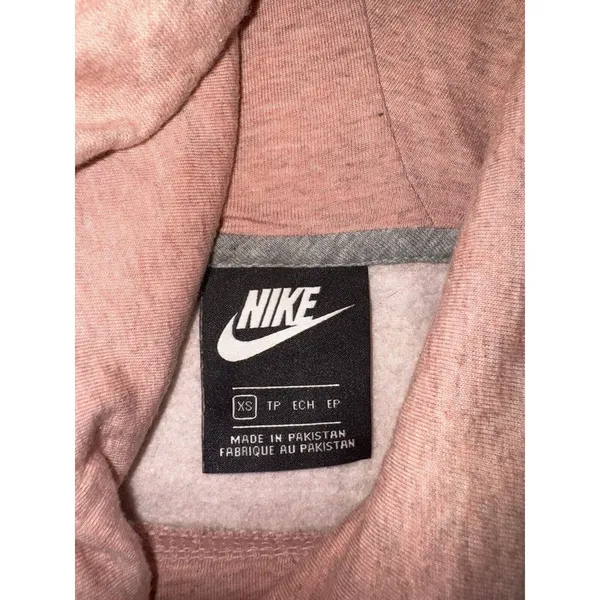 Nike Hoodie Women XS High Neck Pink Heathered‎ Pullover - Image 7