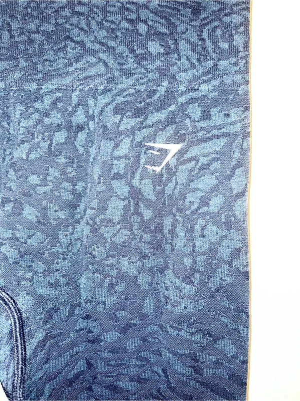 Gymshark Multi Blue Patterned Seamless High Rise Workout Leggings - Image 4