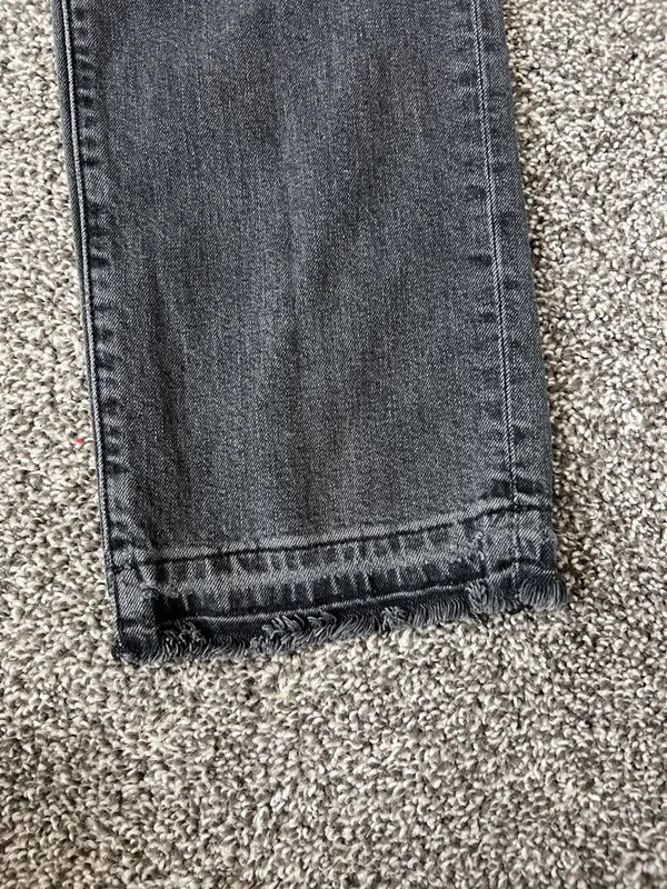 PAIGE Sarah Straight Ankle Raw Hem Jeans - Image 4