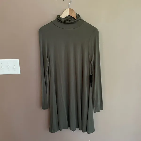 NWT Lulus Sway Girl Sway Olive Green Swing‎ Dress M - Image 4