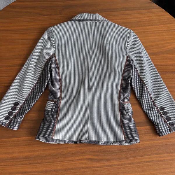 Lucy Paris Striped Blazer S Pinstripe Y2K Academia Preppy Fall Riding Jacket - Image 6