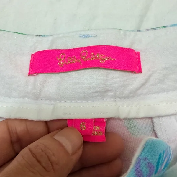Lilly Pulitzer Callahan Knit Shorts Size 6 Celestial Blue Cay to My Heart 005699 - Image 6