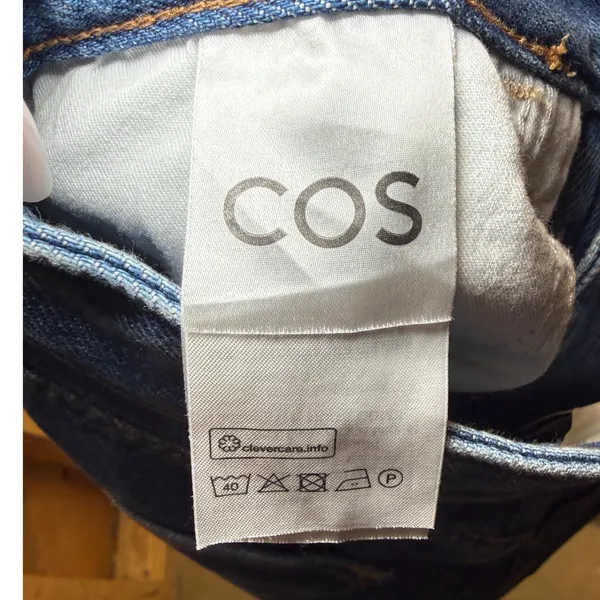 COS Denim A-Line Mini Skirt‎ Womens Size 4 Medium Blue Cotton Button Fly Casual - Image 8