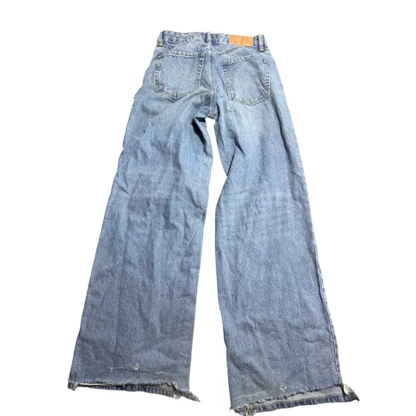 PacSun Jessie High Rise Baggie Jeans Light Wash Wide Leg‎ Distressed Size 25 - Image 3