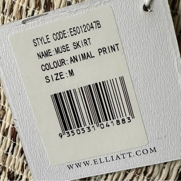 Elliatt Muse Cream Cheetah Animal Print Ruffled Bodycon Mini Skirt Womens Medium - Image 10