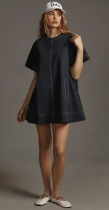 Maeve Emmy Short-Sleeve Swing Mini Dress - Image 4