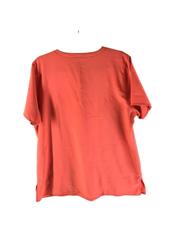 Carhartt Women's Force Cross-Flex V-Neck Scrub Top Pockets Orange XL - Image 2
