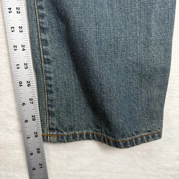 Stampa Jeans Vintage Y2K Embroidery Skater Jeans Hip Hop Denim 34x30 Medium Wash - Image 8