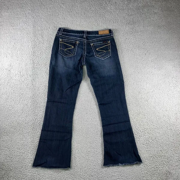 Seven 7 Bootcut Jeans‎ Women 31 Low Rise Thick Stitch Western Festival Y2K Biker - Image 2