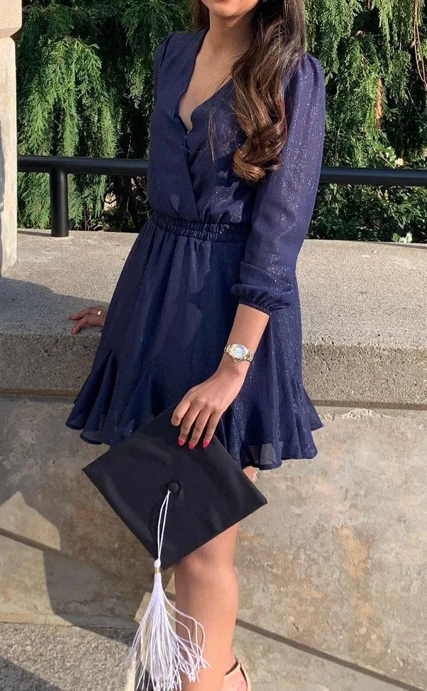 Metallic Fit And Flare Dress - Image 4