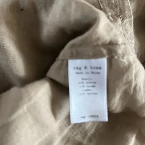 Rag & Bone Women’s Tan Long Tie Waist Shirt or Dress - Image 7