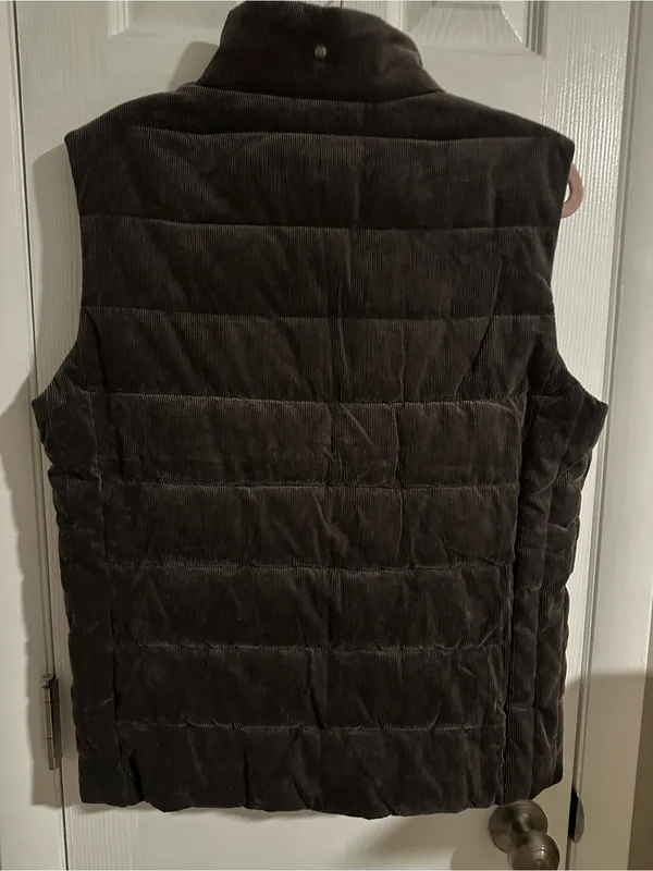 Massimo Dutti Brown Ribbed Puffer Vest - Image 5