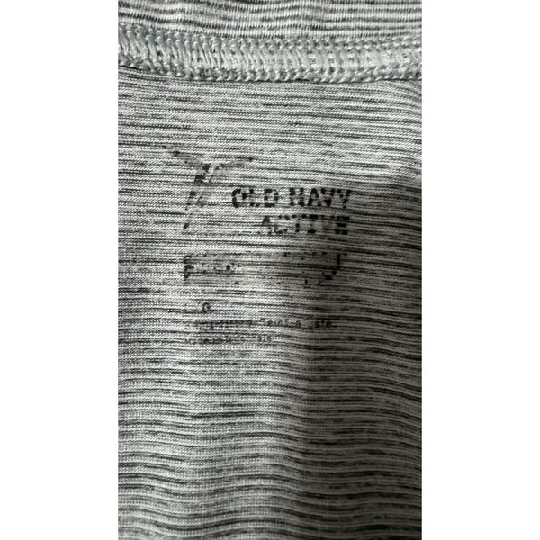 Old Navy Active Womens Gray‎ Space Dye Quarter Zip Pullover Thumbholes Large - Image 2