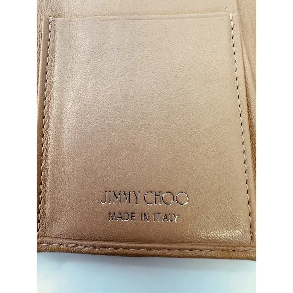 Jimmy Choo Nemo Trifold Wallet With Coin Purse Stars Studs‎ Leather Small Wallet - Image 13