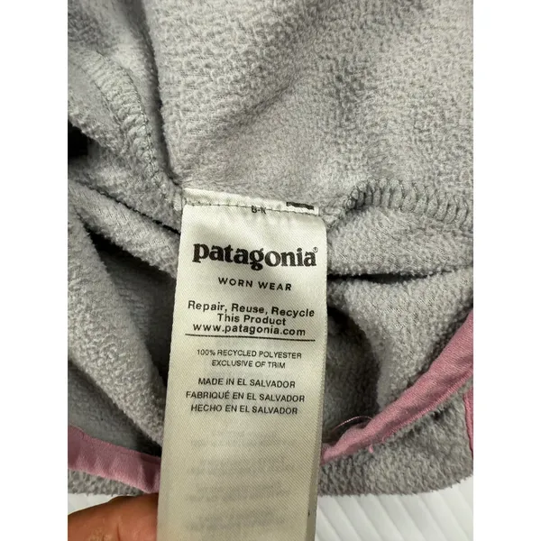 Patagonia Fleece Pullover Snap-T Lightweight Pink‎ Trim Women's Medium - Image 9