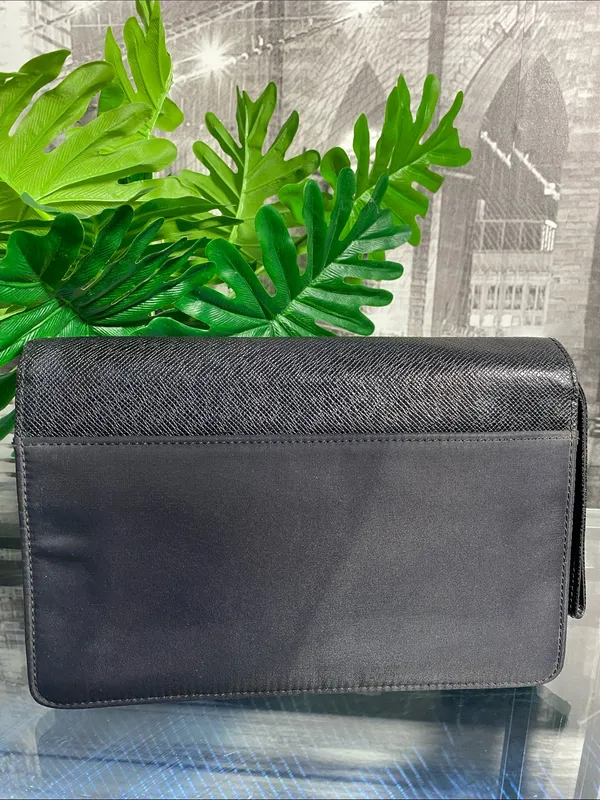 Authentic VALENTINO Black Leather and Nylon Bag - Image 6