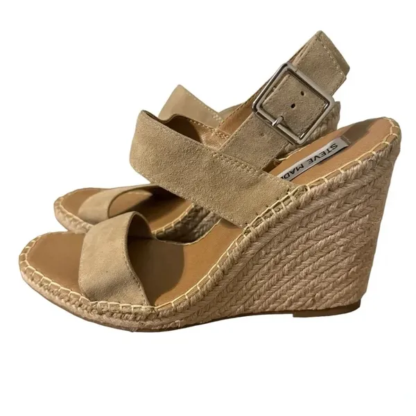 Steve Madden Womens Uri Ankle Strap Espadrilles Wedge Heels‎ size is 9.5 - Image 4