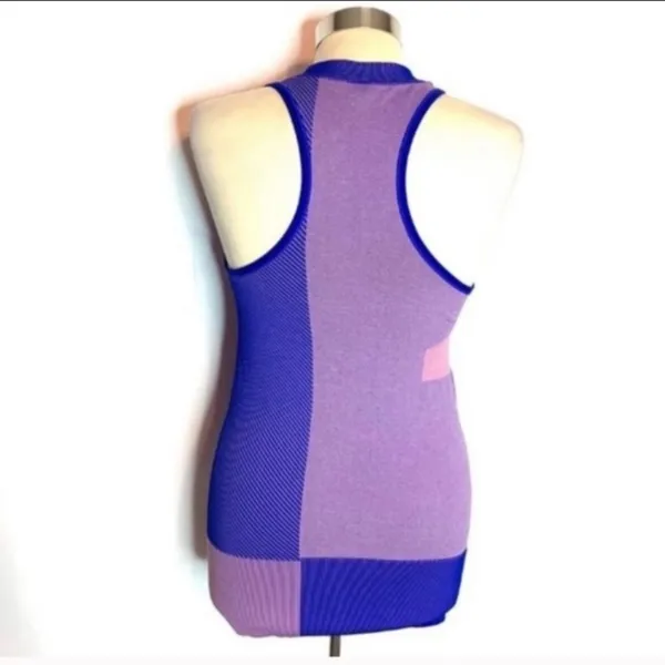 Adidas Stella McCartney seamless tank top‎ Sz M purple blue - Image 4