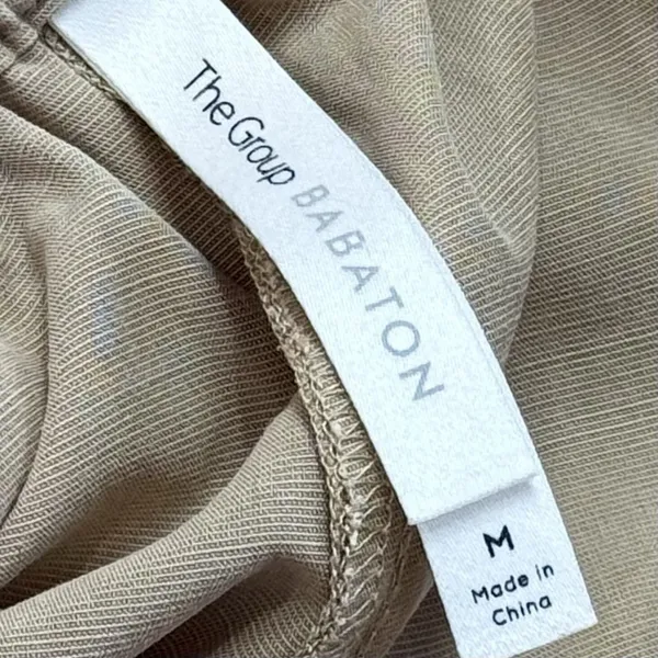 The Group Babaton‎ Drawstring Twill Crop Pants Tan Comfort Capsule Preppy M - Image 8