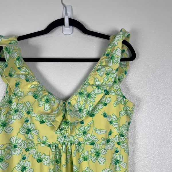 Lilly Pulitzer Women's Sleeveless Ruffle Floral Dress Sz L - Image 2