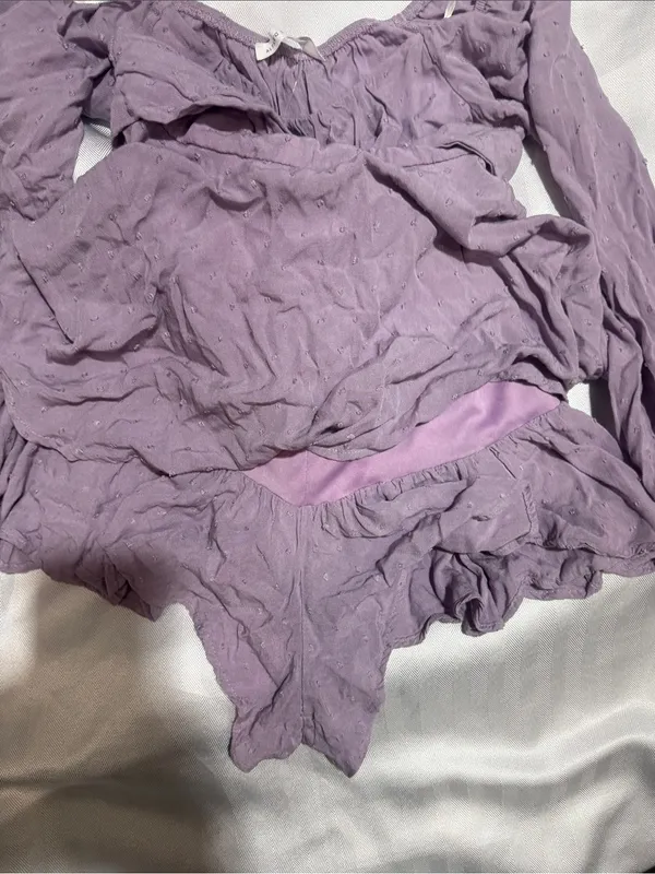 Altar'd State Lavender Eyelet Skirt - Image 4