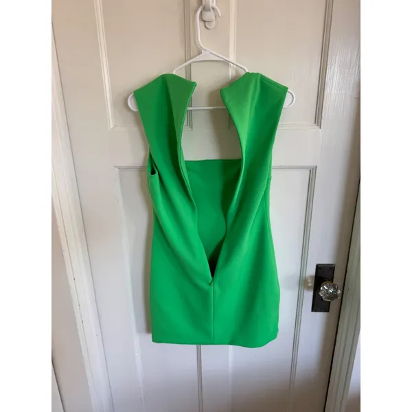 Solace London Cora Mini Dress is‎ bright green size US8 - Image 6