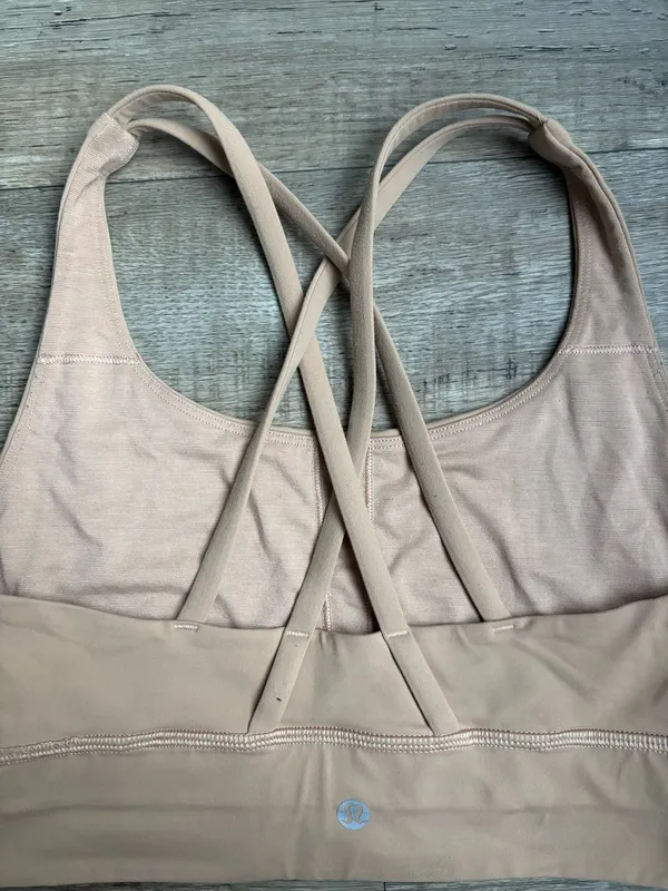 Lululemon Energy Longline Bra Sz 6 in Tan Beige Color - Image 7