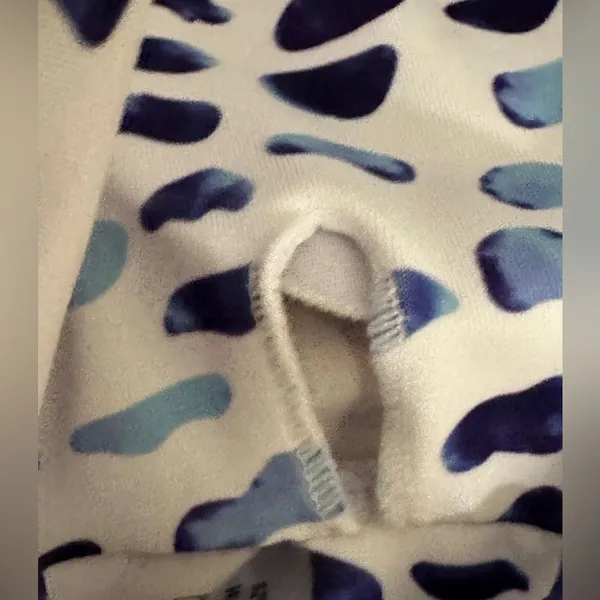 Shein Blue White Speckled Watercolor Beach Matching Bikini Set Womens Size Small - Image 8