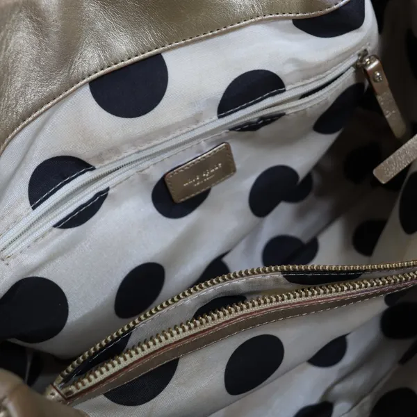 KATE SPADE‎ Gold Pebbled Leather Bexley Stevie Satchel Shoulder Bag Turn Lock - Image 12